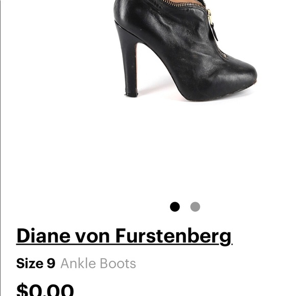 👗Diane Von Furstenburg High heel zipper booties 9 - Picture 3 of 15